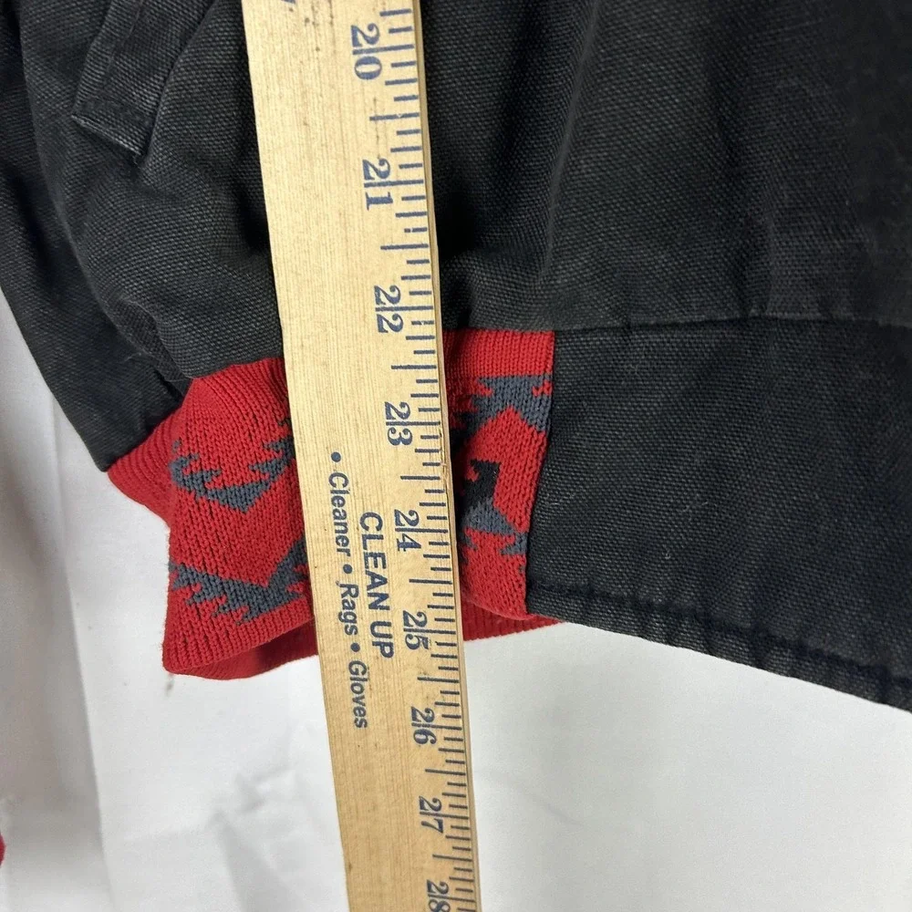 Vintage Miller Outerwear Jacket Mens Medium Black Bomber Southwest Knit Trim 80s